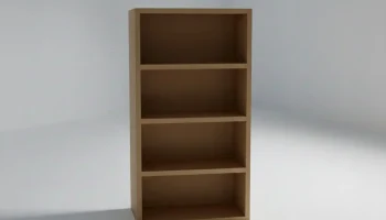 Низкополигональная книжная полка 3D модель