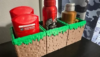 Контейнер для нескольких блоков травы Minecraft (с открыт... 0