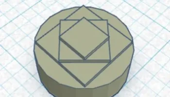 Модель отверстий Gridfinity Magnet+ для примера и Tinkerc...