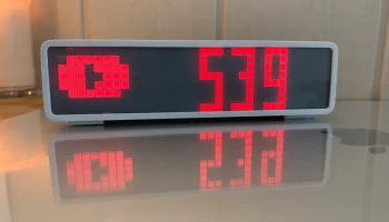 Часы, счетчик подписчиков. 5