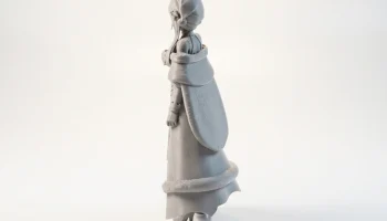 Рождественская фигурка девушки аниме женская 3D-печать 4