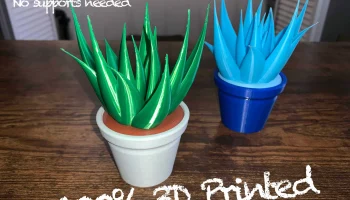 Настольное растение в горшке (полностью напечатано на 3D...