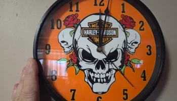 Harley Davidson с тематикой черепов, 9-дюймовые настенны...
