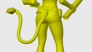 Офисная фигурка девушки-кошки 5 1