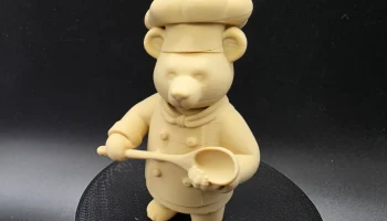 Большой медведь из деревянной ложки 4