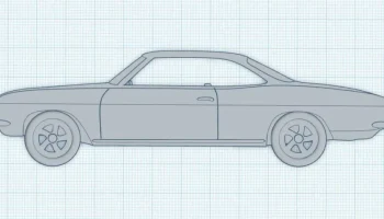 Плоская модель Corvair Late Model Coupe (магнит или насте... 1