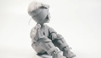 Крутая фигурка сидящей девушки, женский персонаж, 3D-печать 2