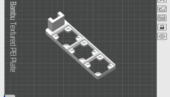 Gridfinity A1-mini 3 слота с магнитами 6