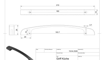 Ручка для кухонного шкафа / K&uuml;chenschrank Griff 2