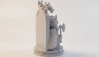 Фигурка шахматного короля викингов для 3D-печати 1