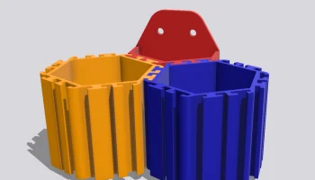 Контейнеры HexInterLock с чашкой для настенной подвески (... 2