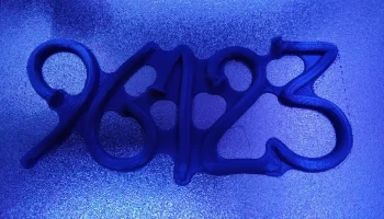 Цифры из строительных гвоздей для настенных часов 2