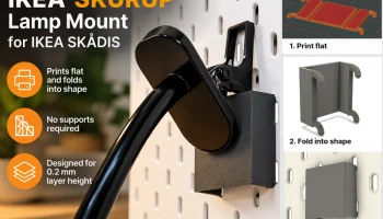 Крепление для лампы IKEA SKURUP с зажимом для IKEA SK&Aring;DIS