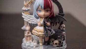 Чиби Angel & Demon Shrine 70 мм - фигурка Dual Fantasy 1