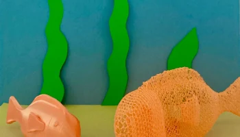 Полностью напечатанная на 3D-принтере рыба (без опор)... Полностью напечатанная на 3D-принтере рыба (без опор)...
