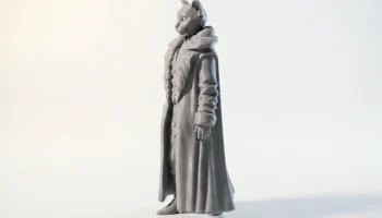 Фигурка девушки-гепарда женского персонажа для 3D-печати 4