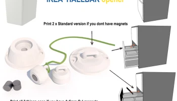 Простая открывашка для мусорных баков IKEA (съемная)