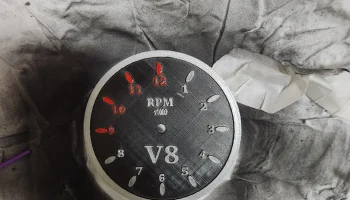 Часы в стиле ретро V8 с тахометром 2