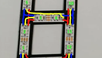 семисегментные светодиодные часы (ESP8266 + WS2812b) 6