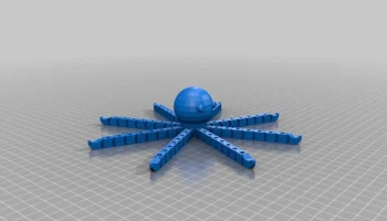 Шарнирный мультяшный осьминог 2