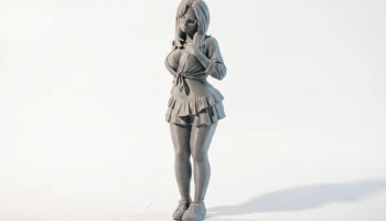 Фигурка девушки аниме женского персонажа для 3D-печати 1