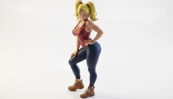 Спортивная женская фигурка Fit Gym Girl для 3D-печати