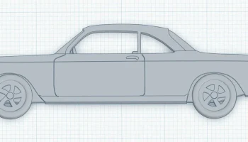 Плоская модель Corvair Early Model (магнит или настенное ... 1
