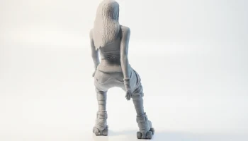 Фигурка фигуристки-дерби на роликах, женская, для 3D-печати 3