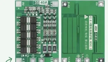 Держатель BMS 3S 40А для 18650 (metabo) 1