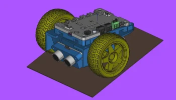 очень простой мини-автомобиль (включен файл freecad)