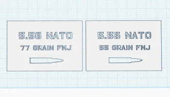Трафареты для этикеток для боеприпасов 5.56 NATO/.223 Rem...