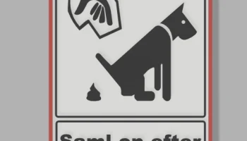 Skilt - saml op efter din hund Skilt - saml op efter din hund