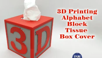 Крышка коробки для салфеток с блоком с алфавитом для 3D-...