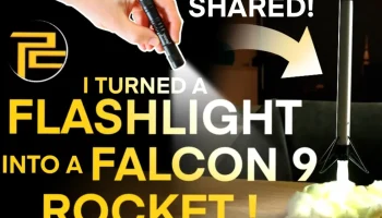 Ракета Falcon 9 с внутренней лампой-вспышкой