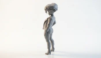 Фигурка крутой девушки, женский персонаж, 3D-печать 4