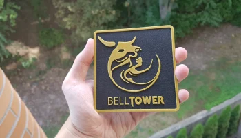 Магнит с логотипом Deus Ex Belltower 1