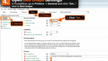 Обновление области печати Prusa CORE One / CORE One+ 4