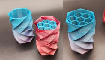 Шестигранная поворотная ваза с разделителем Solid и режим...