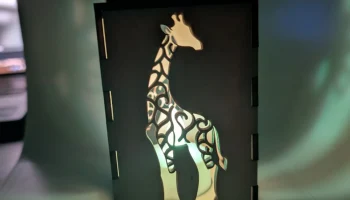 Фонарь с гравировкой «Жираф» 1