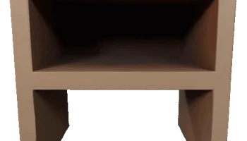 Низкополигональная тумбочка 3D модель 1