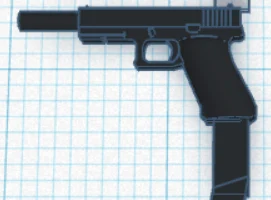 Модифицированный пистолет Lego (Glock) 1