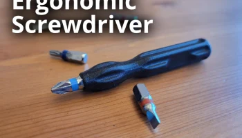 Эргономичная отвертка с держателем бит...