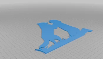 Настенное искусство силуэта девушки и собаки / Arte de P... 3