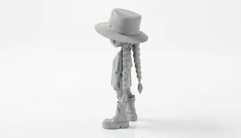 Фигурка девушки-гота из фильмов и телепередач для 3D-печати 4