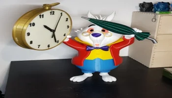 Белый кролик с кварцевым механизмом