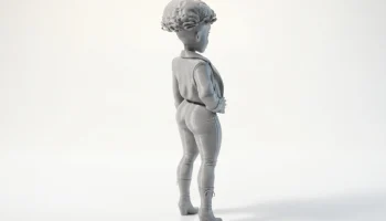 Фигурка крутой девушки, женский персонаж, 3D-печать 3