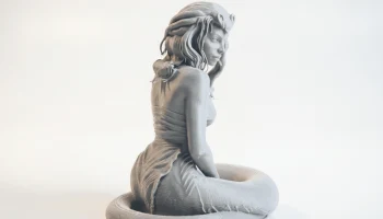 Фигурка девушки-змеи, фэнтезийный персонаж, 3D-печать 2
