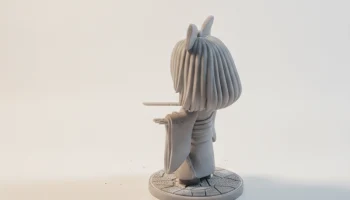 Аниме-фигурка девушки-самурая для 3D-печати 3