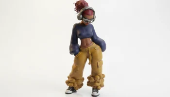 Наушники Фигурка девушки Женский персонаж 3D-печать