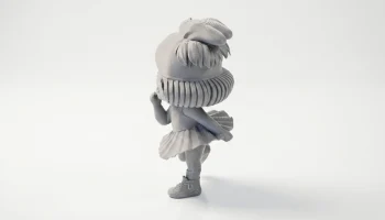 Фигурка девушки FU, женский персонаж, 3D-печать 4